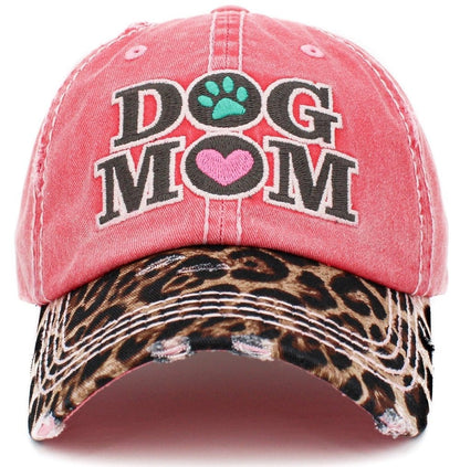 "Dog Mom" Vintage Washed Baseball Cap