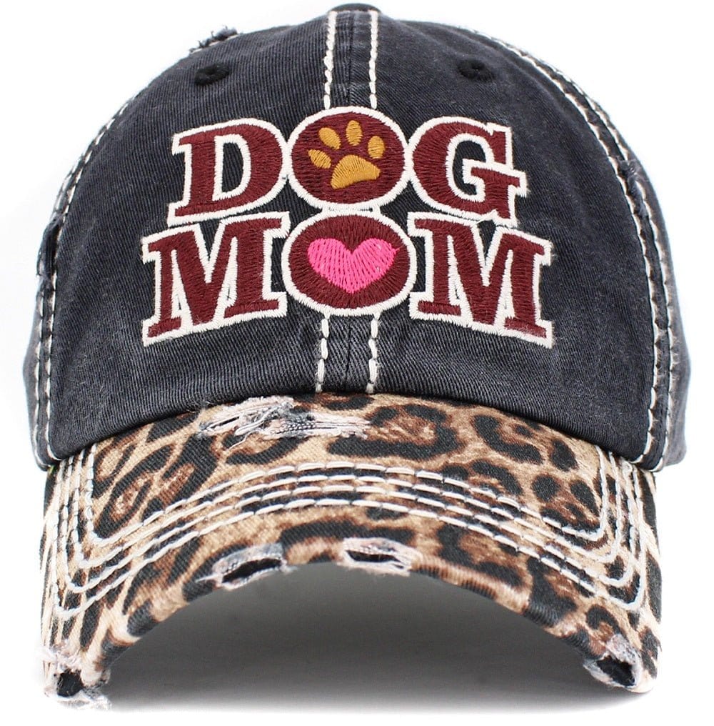 "Dog Mom" Vintage Washed Baseball Cap