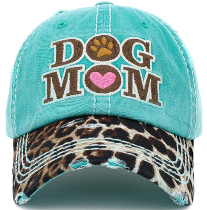 "Dog Mom" Vintage Washed Baseball Cap