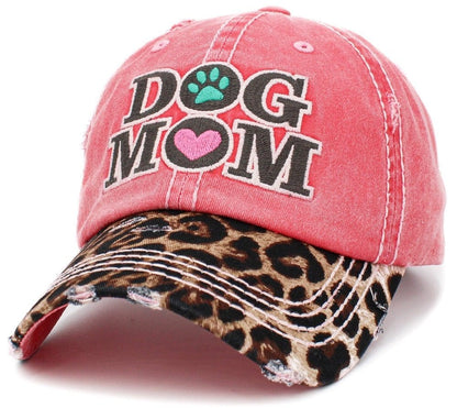 "Dog Mom" Vintage Washed Baseball Cap