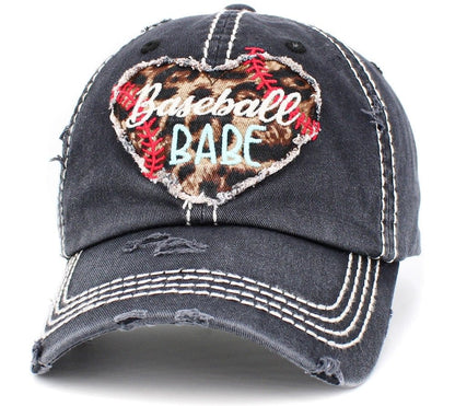 "Baseball Babe" Vintage Washed Baseball Cap