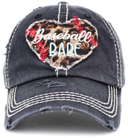 "Baseball Babe" Vintage Washed Baseball Cap