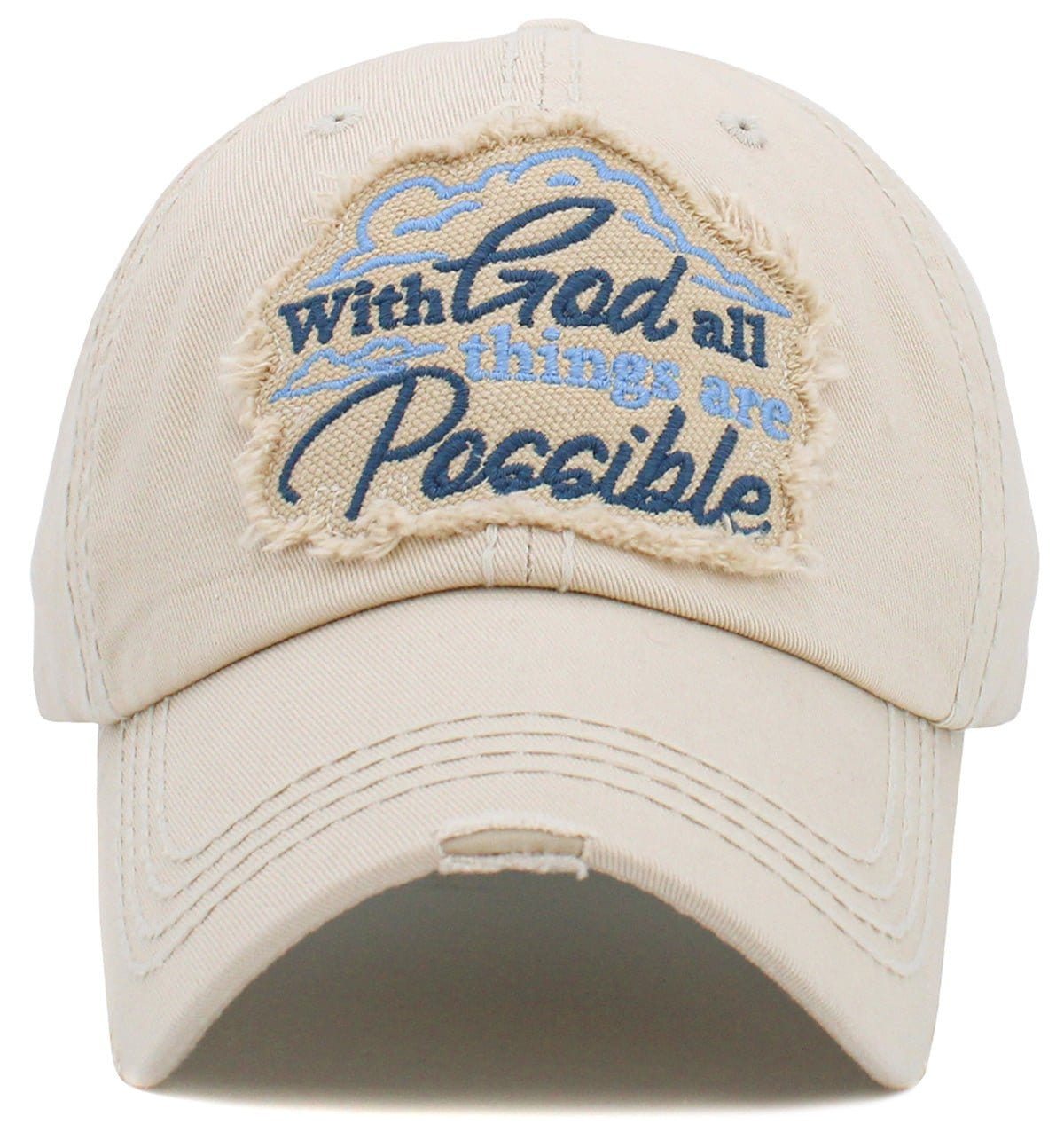 With God All things are possible' Vintage Ballcap