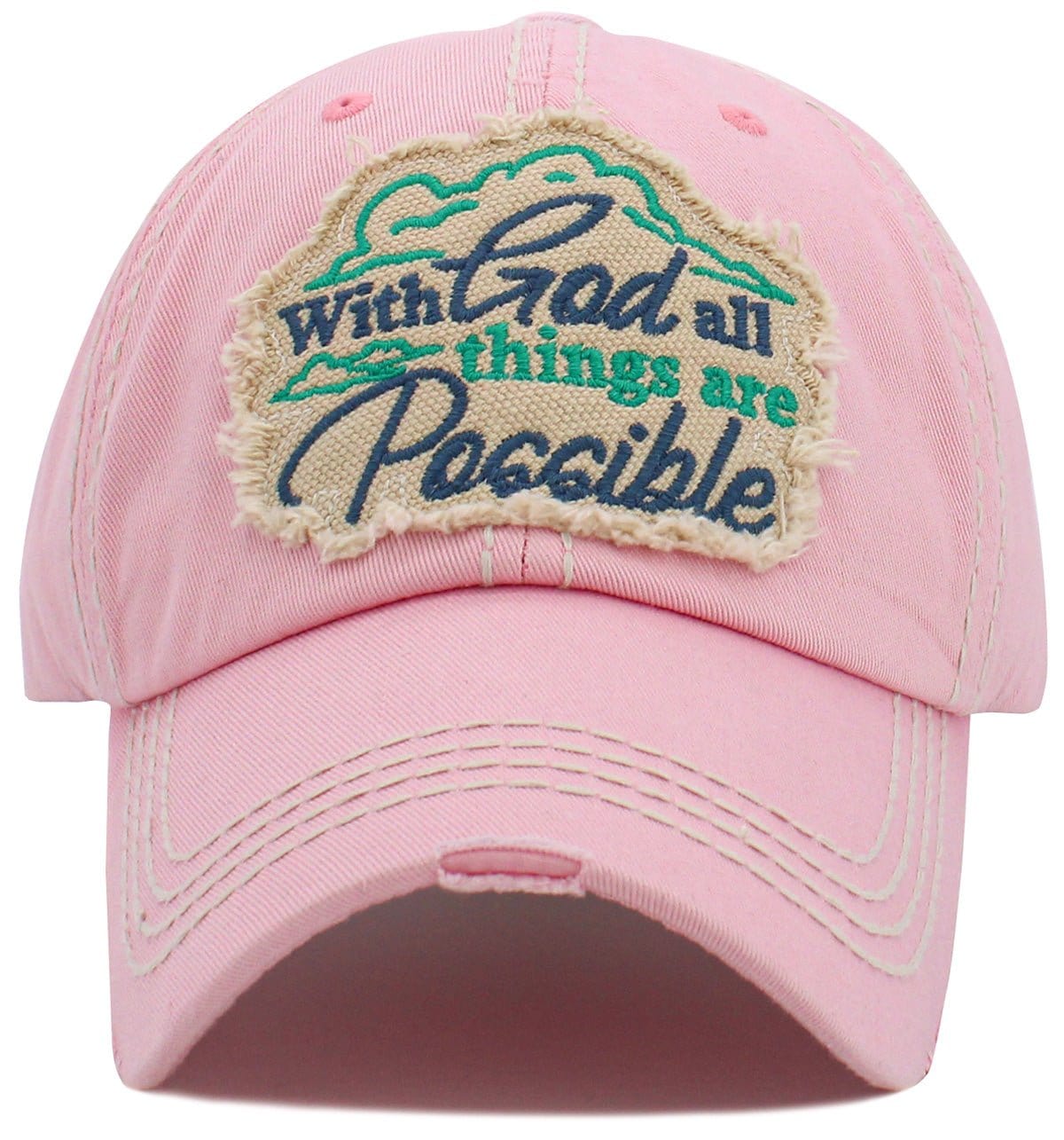 With God All things are possible' Vintage Ballcap