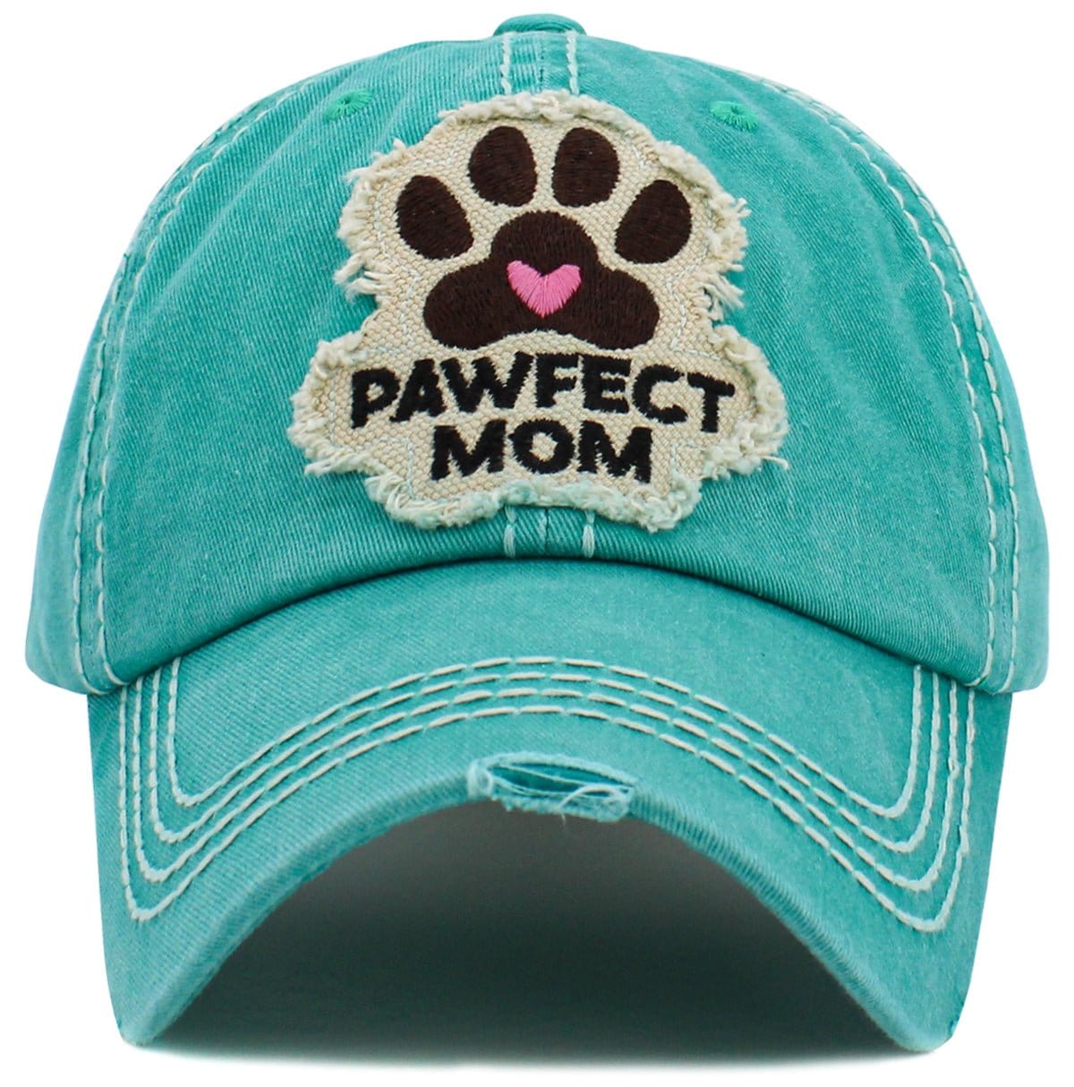 Pawfect Mom'  Washed Vintage Ballcap