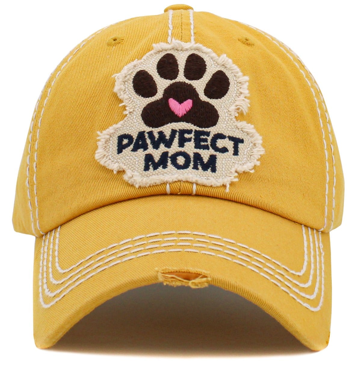 Pawfect Mom'  Washed Vintage Ballcap