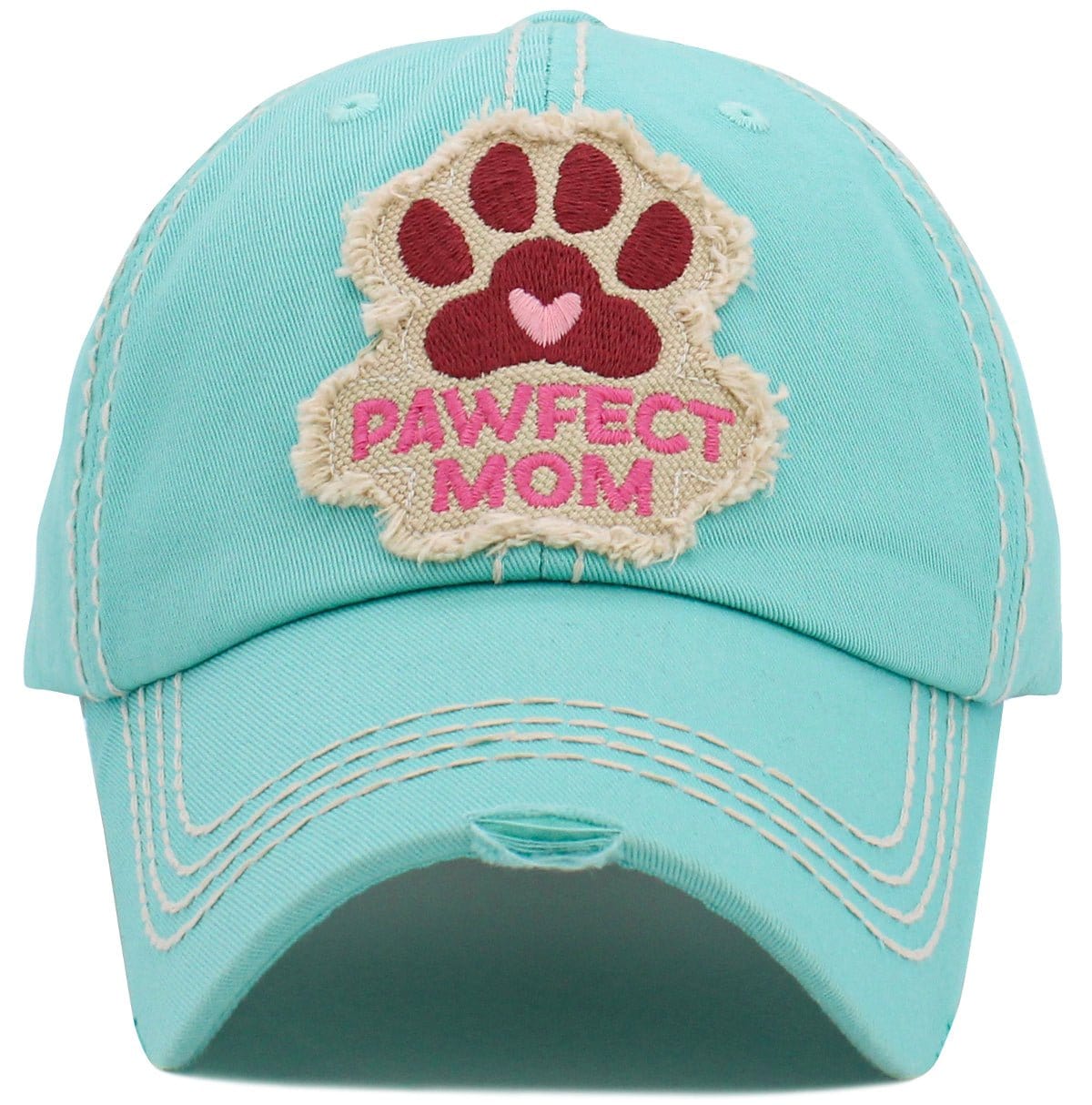 Pawfect Mom'  Washed Vintage Ballcap