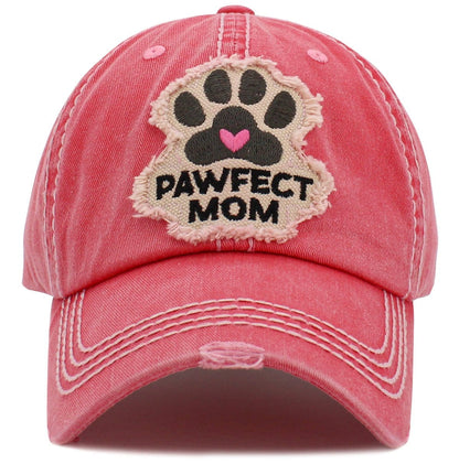 Pawfect Mom'  Washed Vintage Ballcap