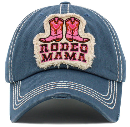 Rodeo MaMa" Washed vintage Ballcap