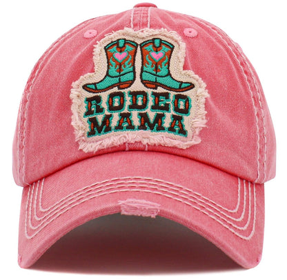 Rodeo MaMa" Washed vintage Ballcap