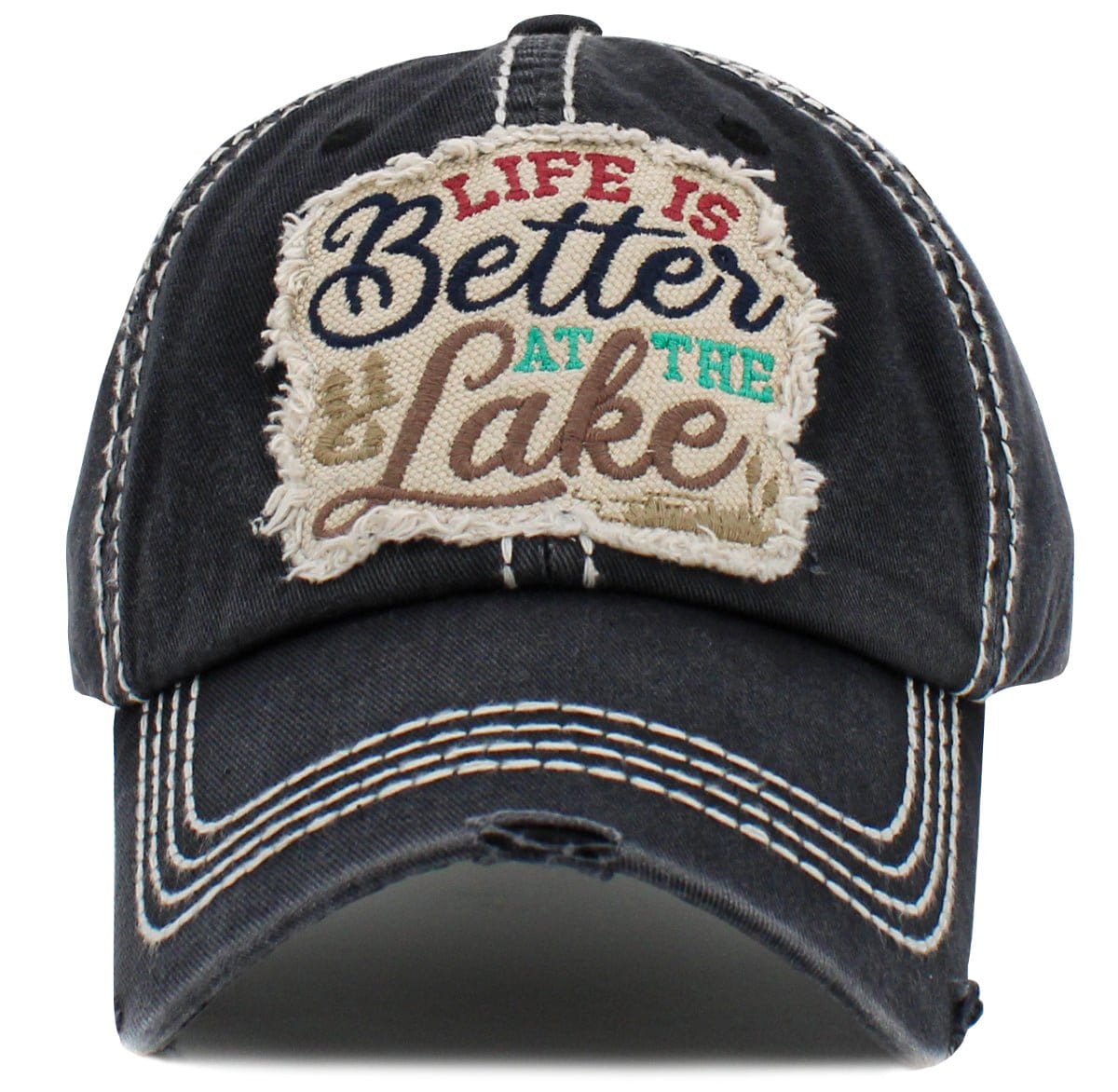 Life is Better on the Lake  Washed Vintage Ballcap