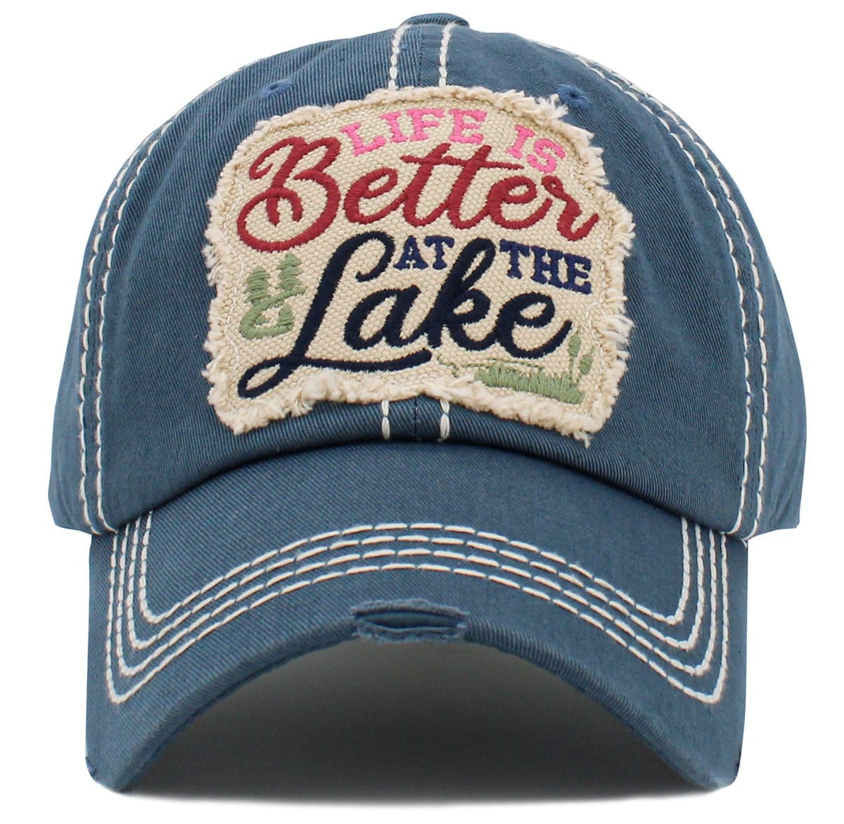 Life is Better on the Lake  Washed Vintage Ballcap