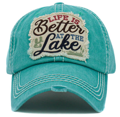 Life is Better on the Lake  Washed Vintage Ballcap