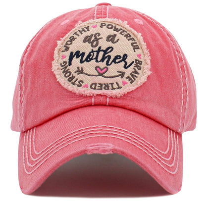 As a Mother' Washed Vintage Ballcap