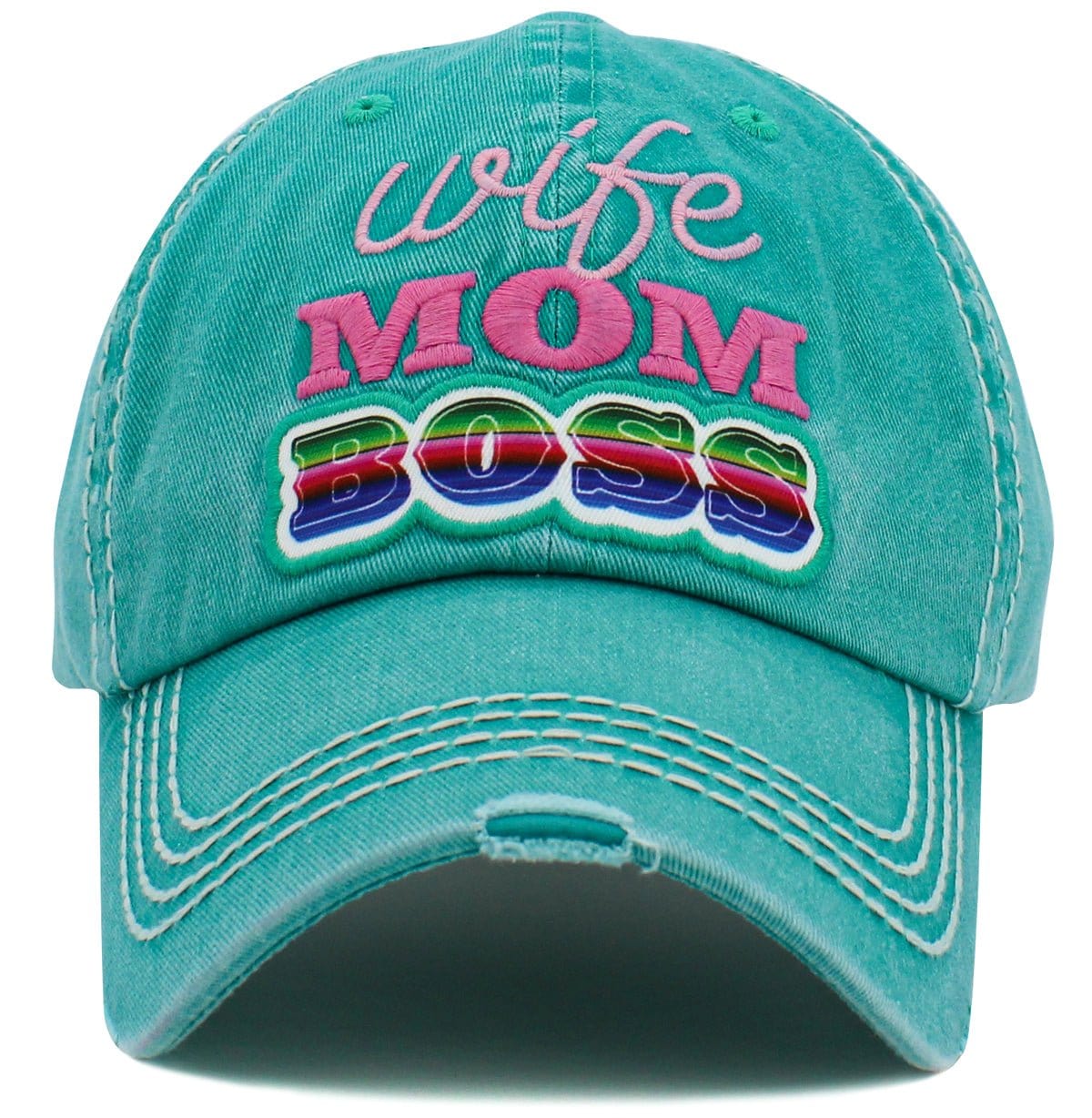 Wife Mom Boss' Washed Vintage Ballcap