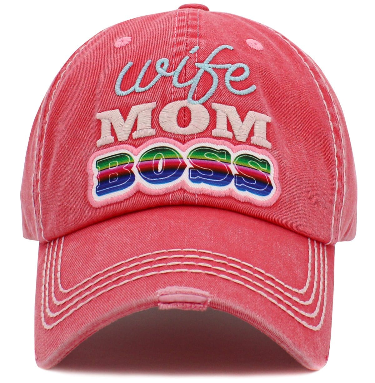 Wife Mom Boss' Washed Vintage Ballcap