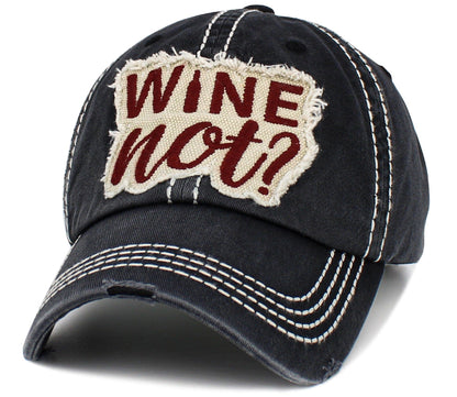 Wine Not Washed Vintage Cap