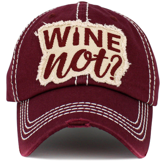 Wine Not Washed Vintage Cap