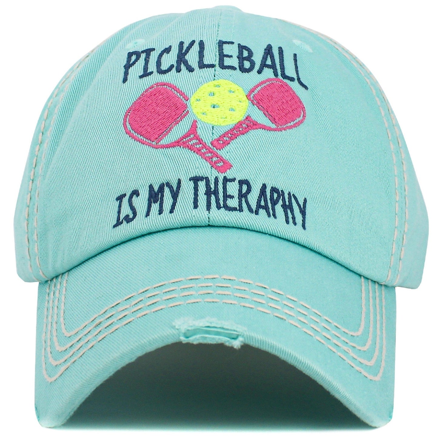 Pickleball Therapy Washed Vintage Cap