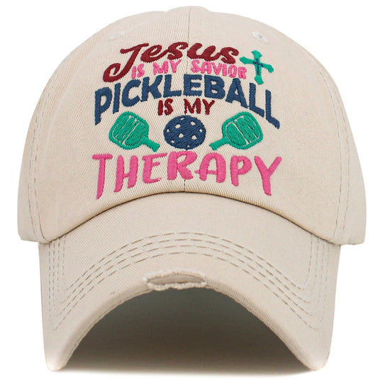 Jesus Pickleball Washed Vintage Ballcap