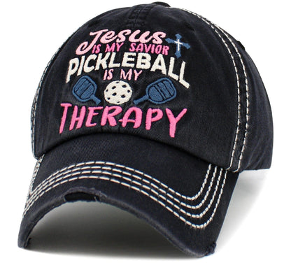 Jesus Pickleball Washed Vintage Ballcap