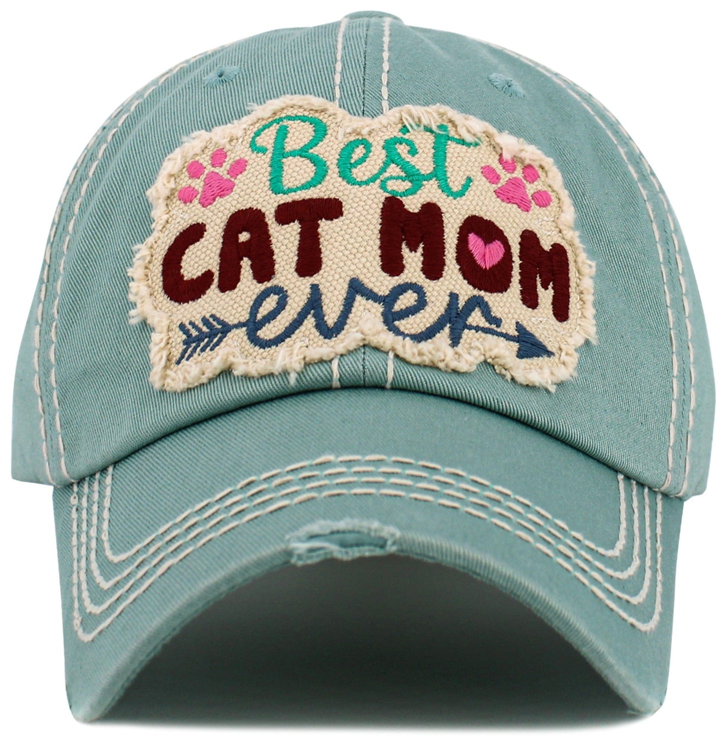 Best Cat Mom Ever Vintage Baseball Cap