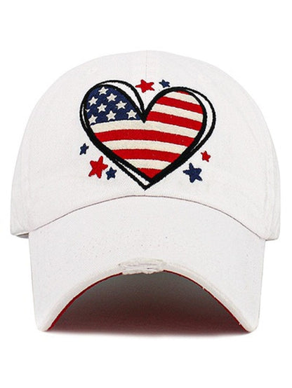 Heart Flag Vintage Baseball Cap