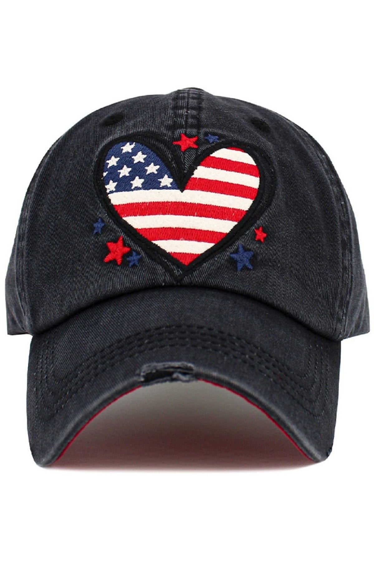 Heart Flag Vintage Baseball Cap