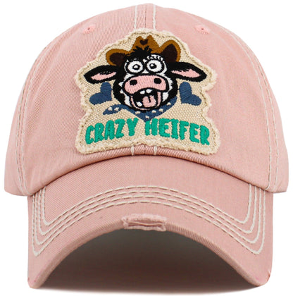 Crazy Heifer Vintage Baseball Cap