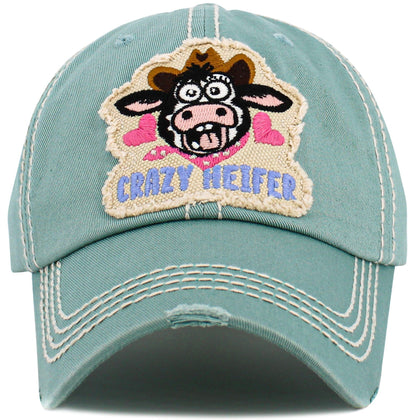 Crazy Heifer Vintage Baseball Cap