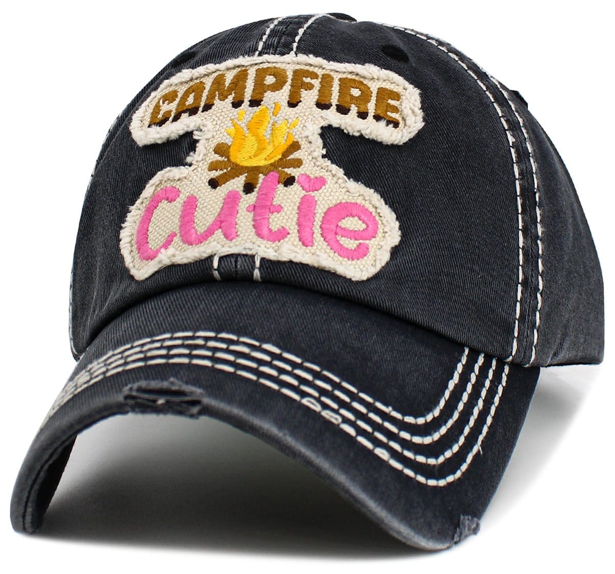 "Campfire Cutie" Vintage Washed Baseball Cap