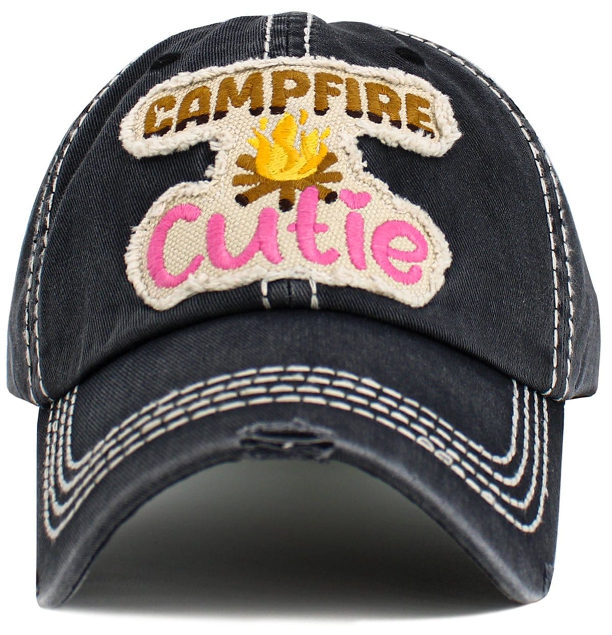 "Campfire Cutie" Vintage Washed Baseball Cap