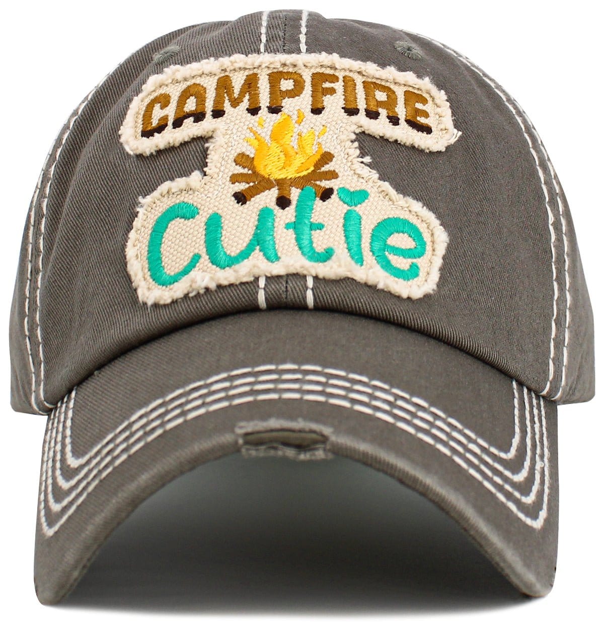 "Campfire Cutie" Vintage Washed Baseball Cap