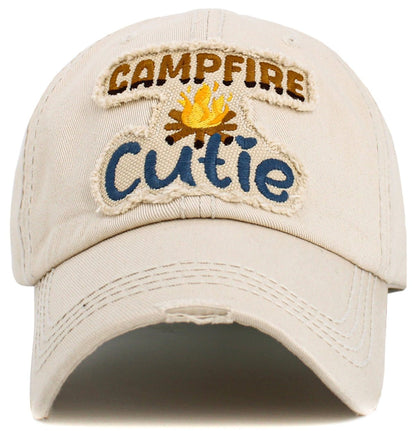 "Campfire Cutie" Vintage Washed Baseball Cap