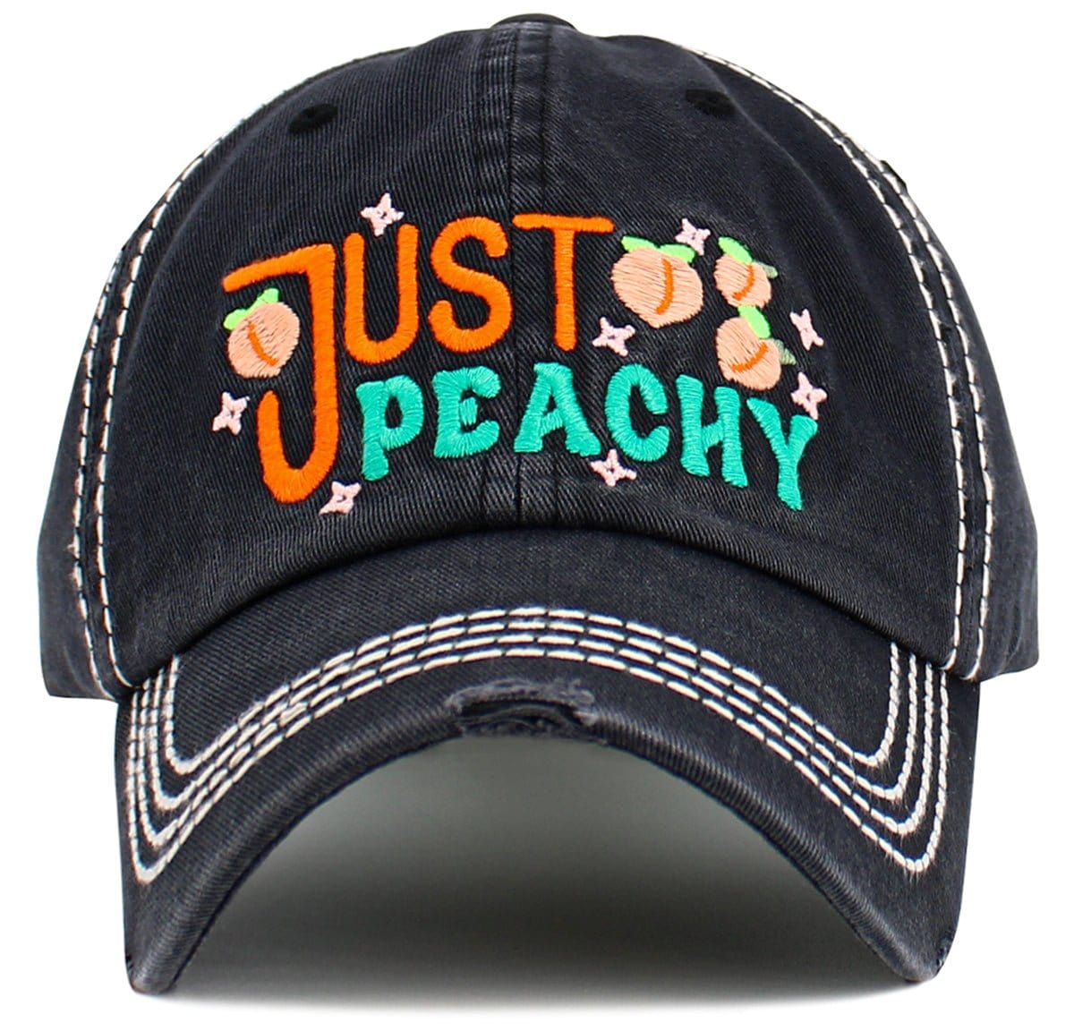 "Just Peachy" Vintage Washed Baseball Cap