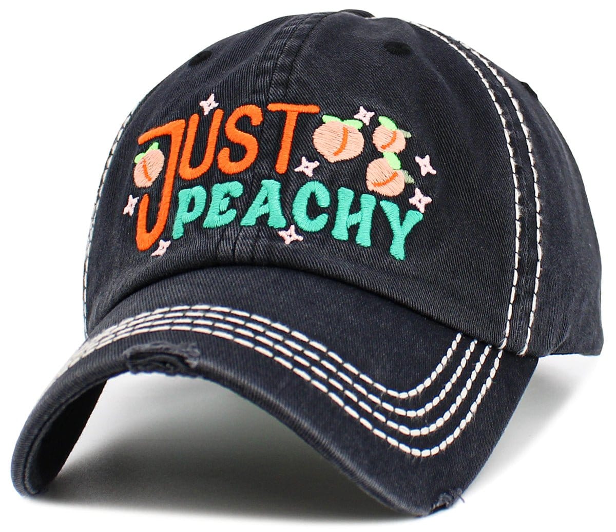 "Just Peachy" Vintage Washed Baseball Cap