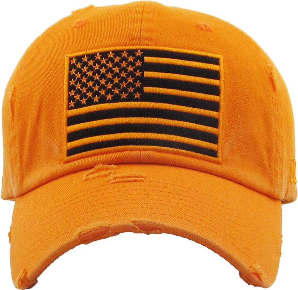 American Flag Washed Vintage Distressed Baseball Cap