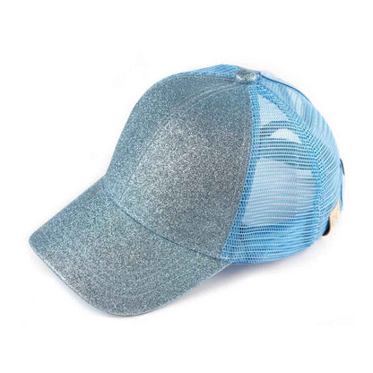 Kids Glitter High Pony Baseball Cap