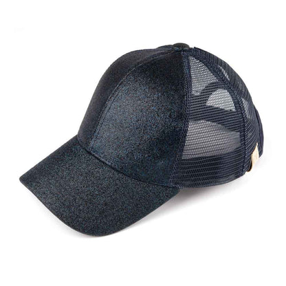 Kids Glitter High Pony Baseball Cap