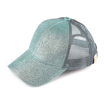 Kids Glitter High Pony Baseball Cap