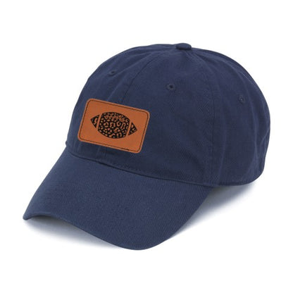 Leopard Football Patch Heavy Cotton Navy Cap