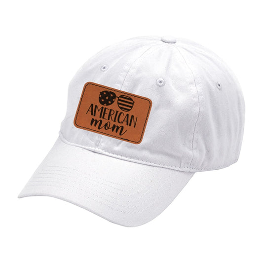 American Mom Camel Patch White Cap