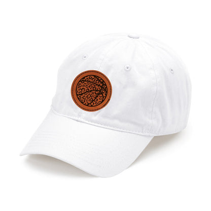 Camel Leopard Basketball Patch White Cap