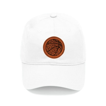 Camel Leopard Basketball Patch White Cap