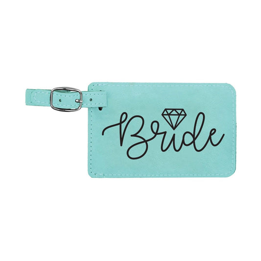 Bride Teal Luggage Tag