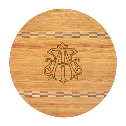 Personalized Chic Monogram Round Cutting Board