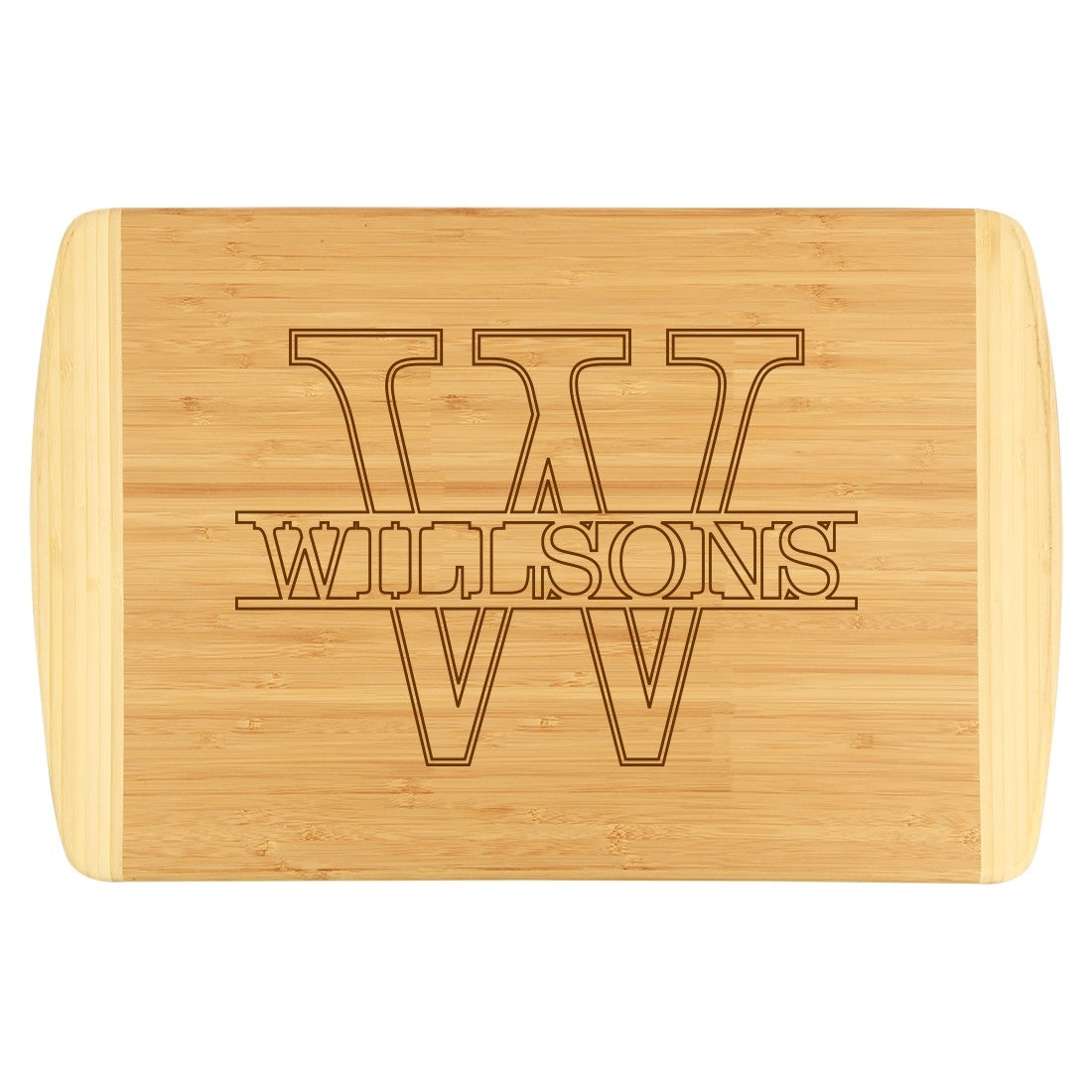 Personalized Name Two-Tone Cutting Board