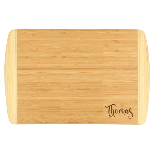 Personalized Script Two-Tone Cutting Board