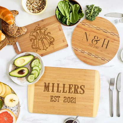 Personalized EST. Year Two-Tone Cutting Board