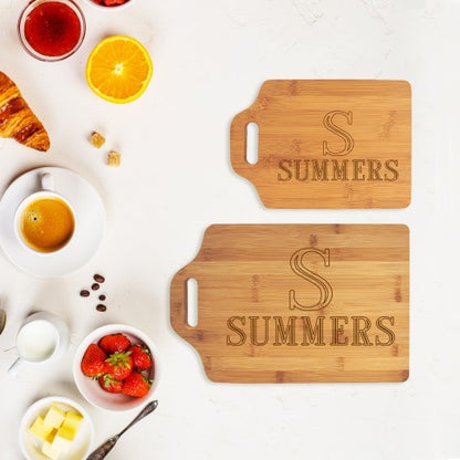 Personalized Single Initial Name Cutting Board